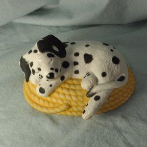 dog tired vintage 1994 porcelain Dalmatian PG princeton galleries (w1372)